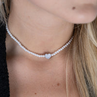 Choker Pearl-heart