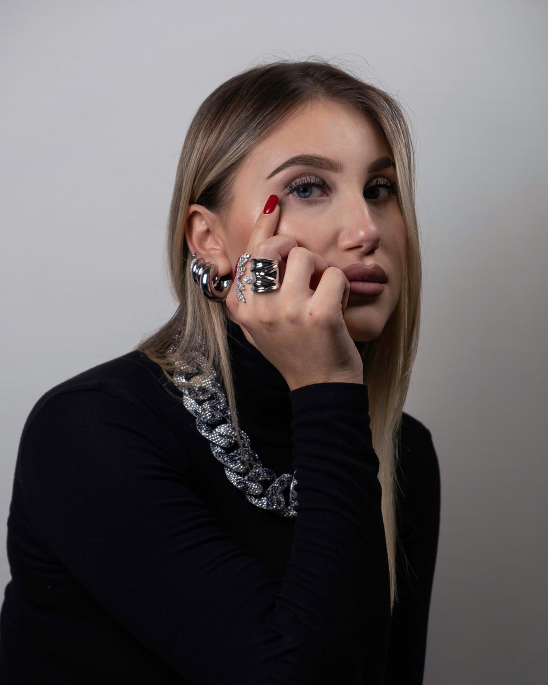 Collana Chain strass