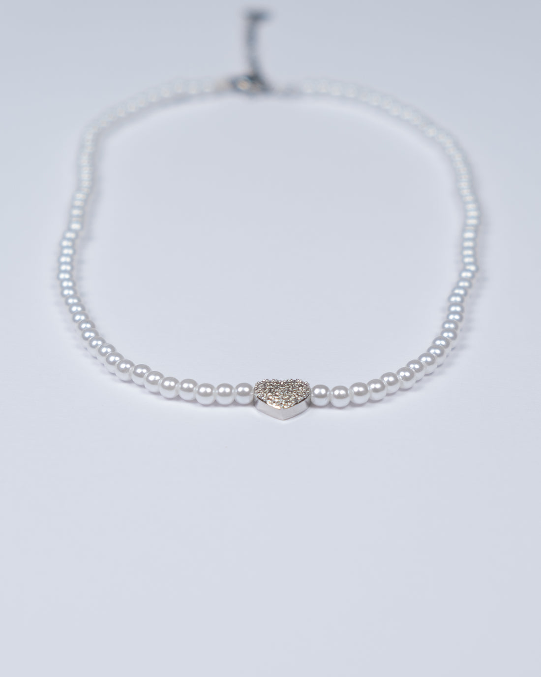 Choker heart pearl