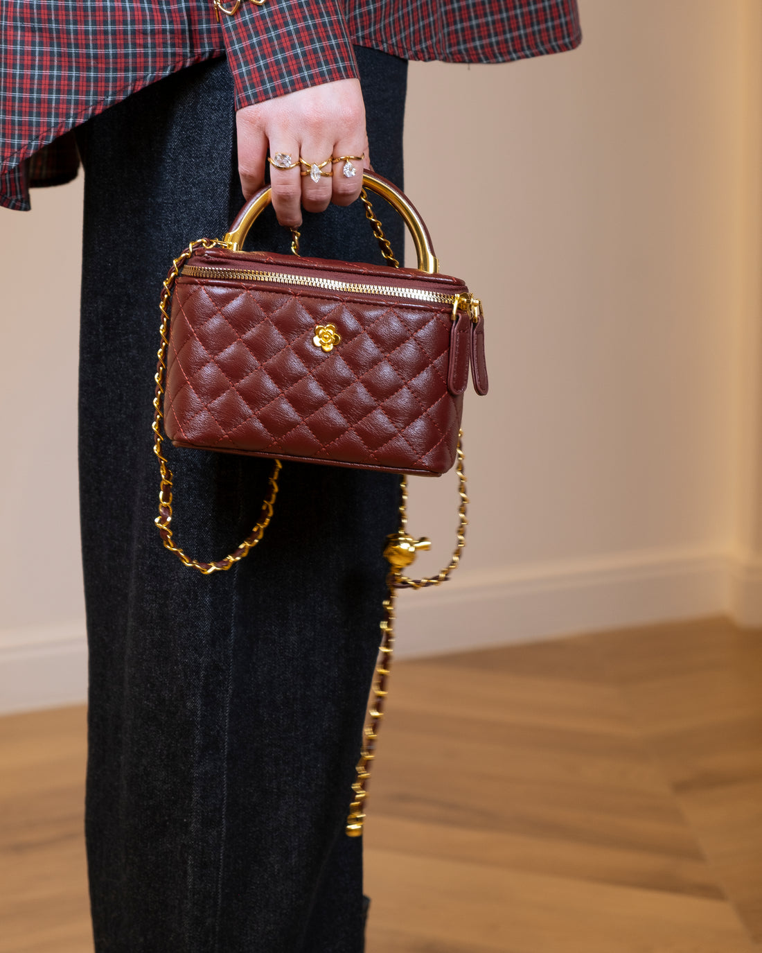 Borsa Camelia burgundy