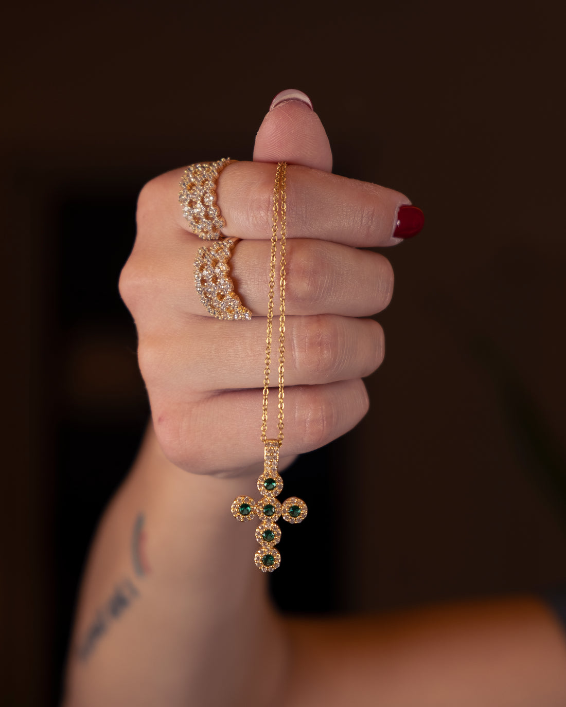 Collana Croce Magic gold