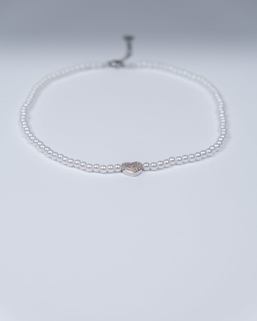 Choker Pearl-heart