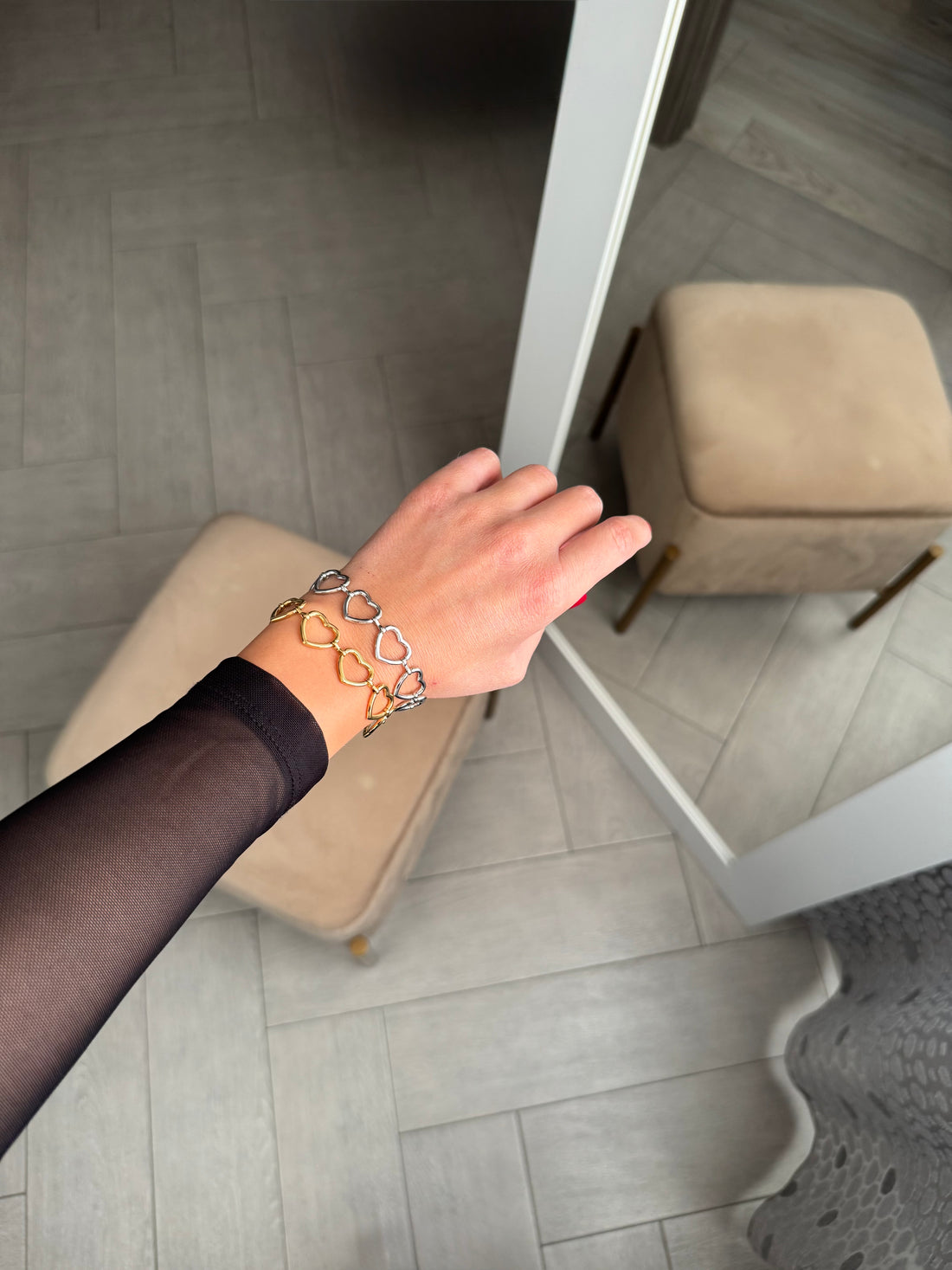 Bracciale cuoricini