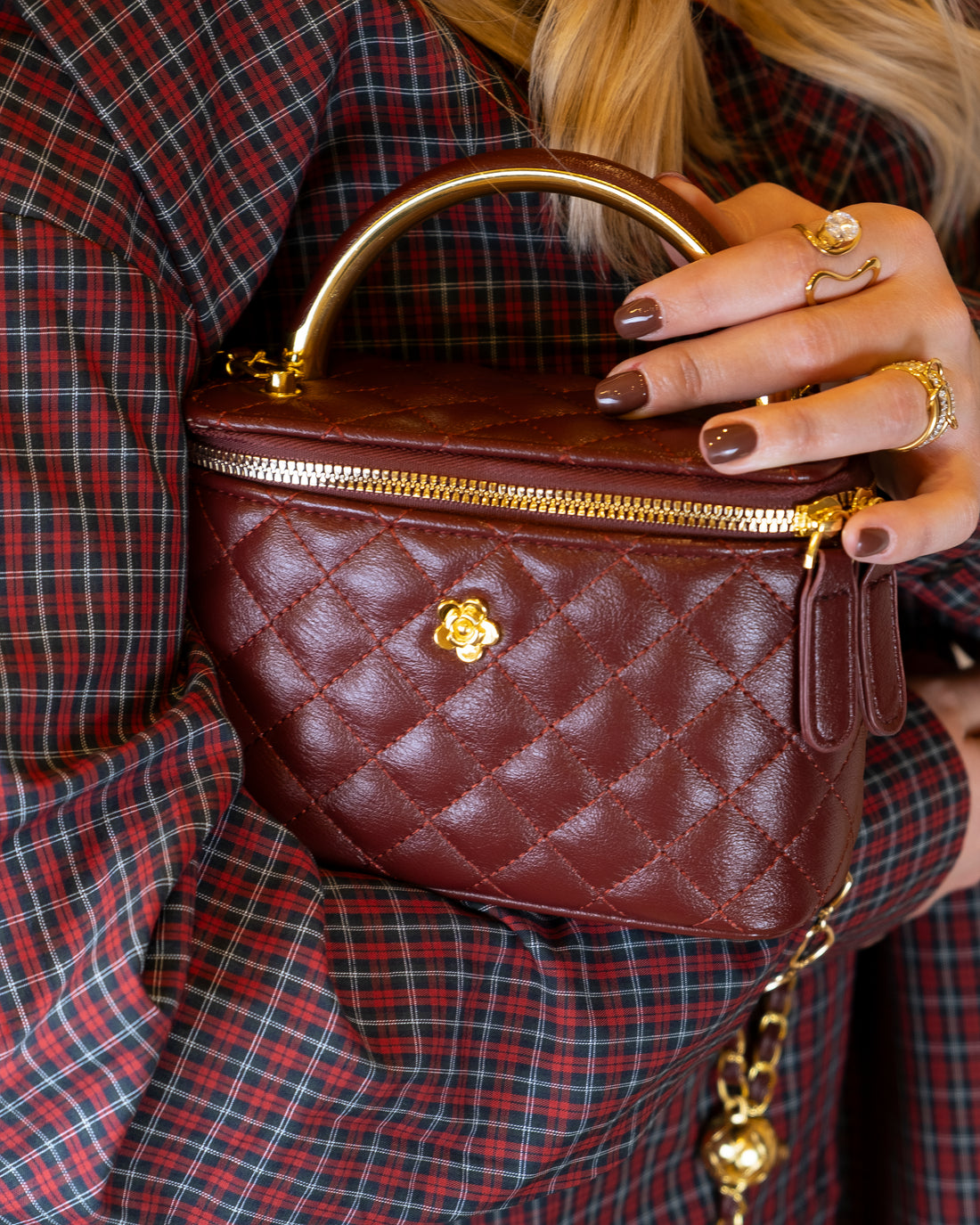 Borsa Camelia burgundy